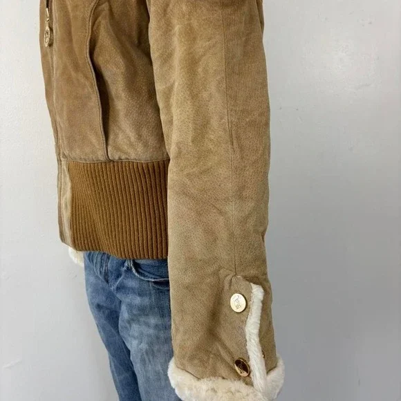 rare baby phat leather fur hooded jacket - Picture 7 of 8